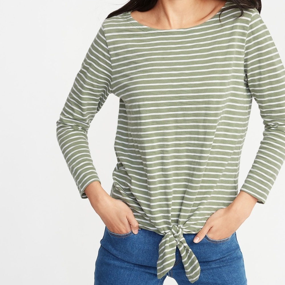 Old Navy Relaxed Mariner Tie-Front Top